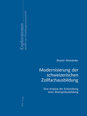 cover image of Modernisierung der schweizerischen Zollfachausbildung